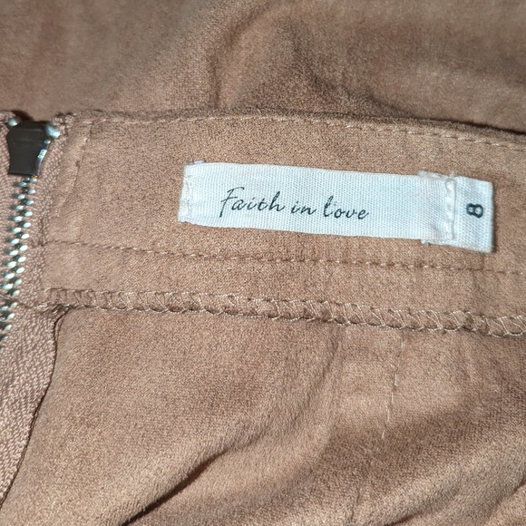 ❤️Faith in Love Midi Skirt Light Brown - Picture 3 of 4